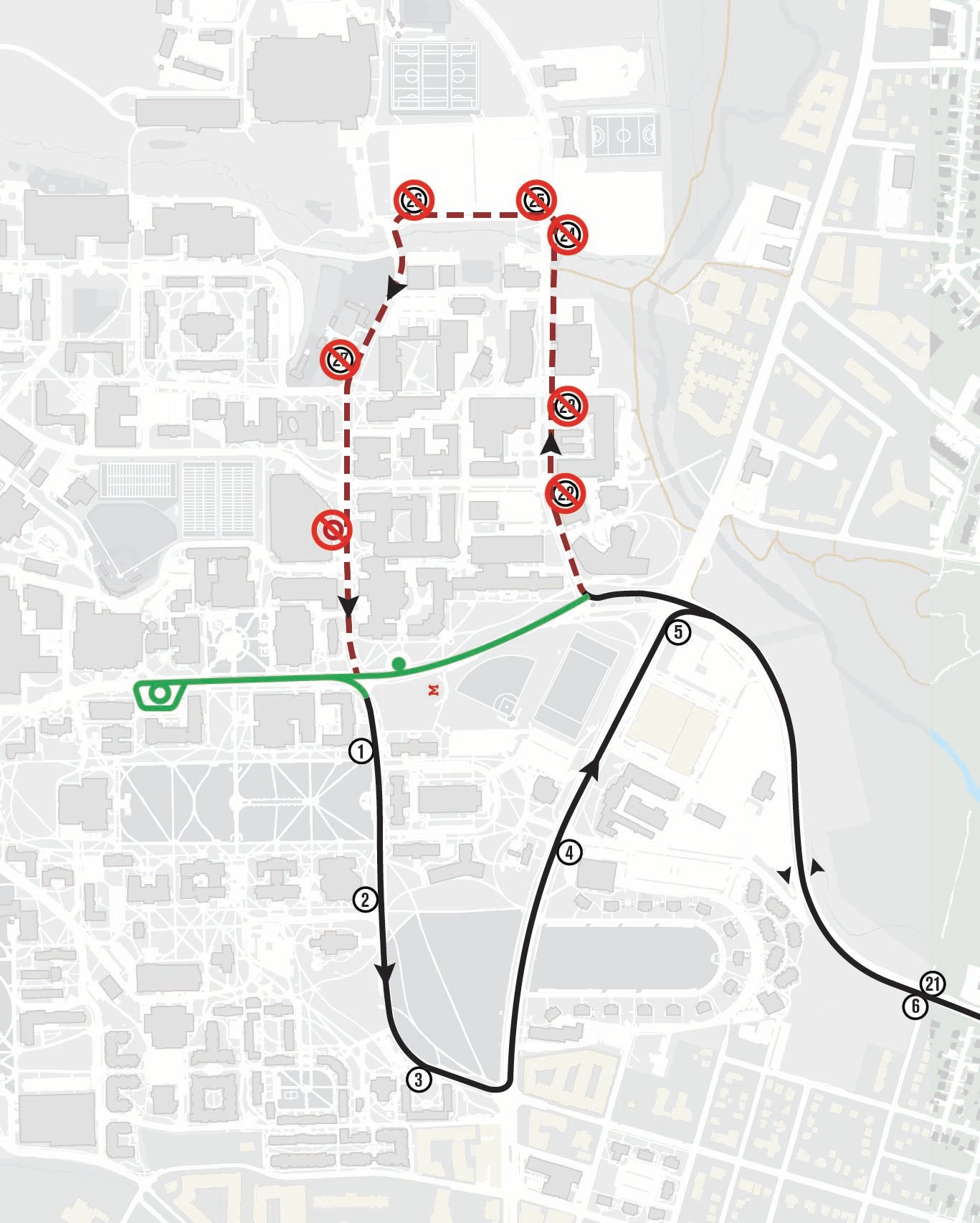 104 detour map