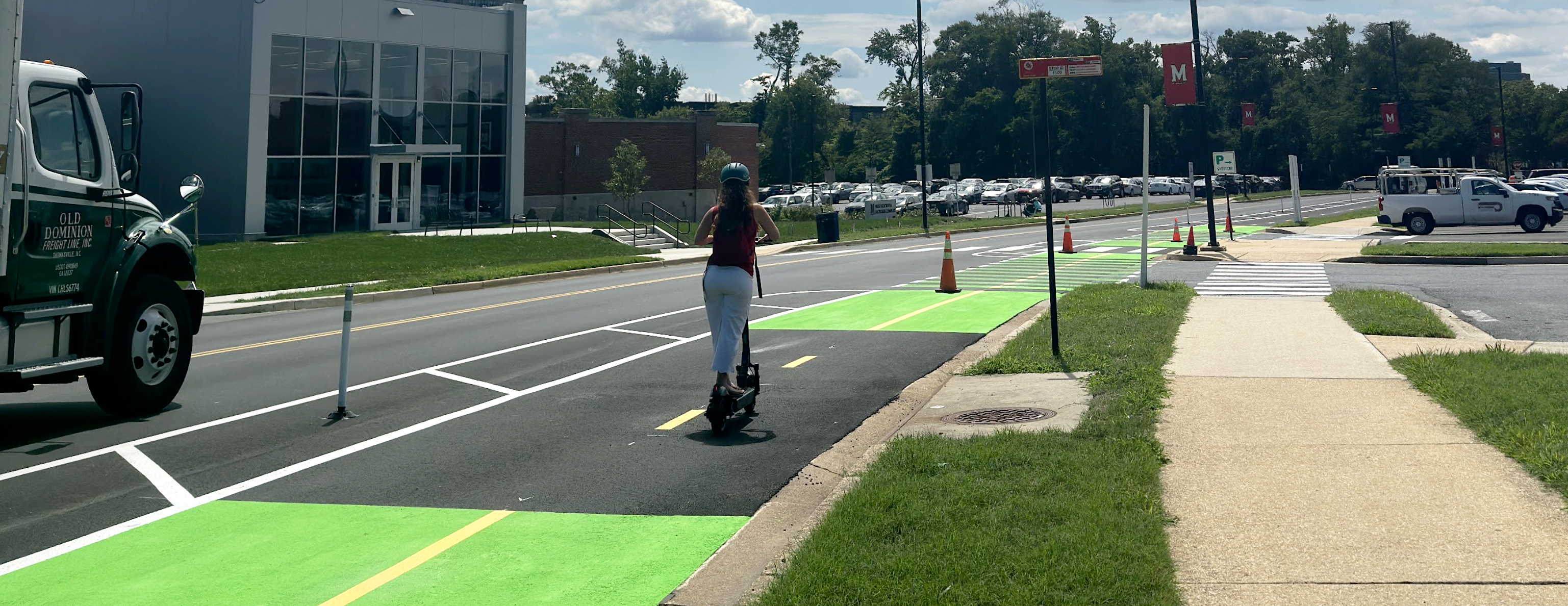 bike lane on Paint Branch Drive