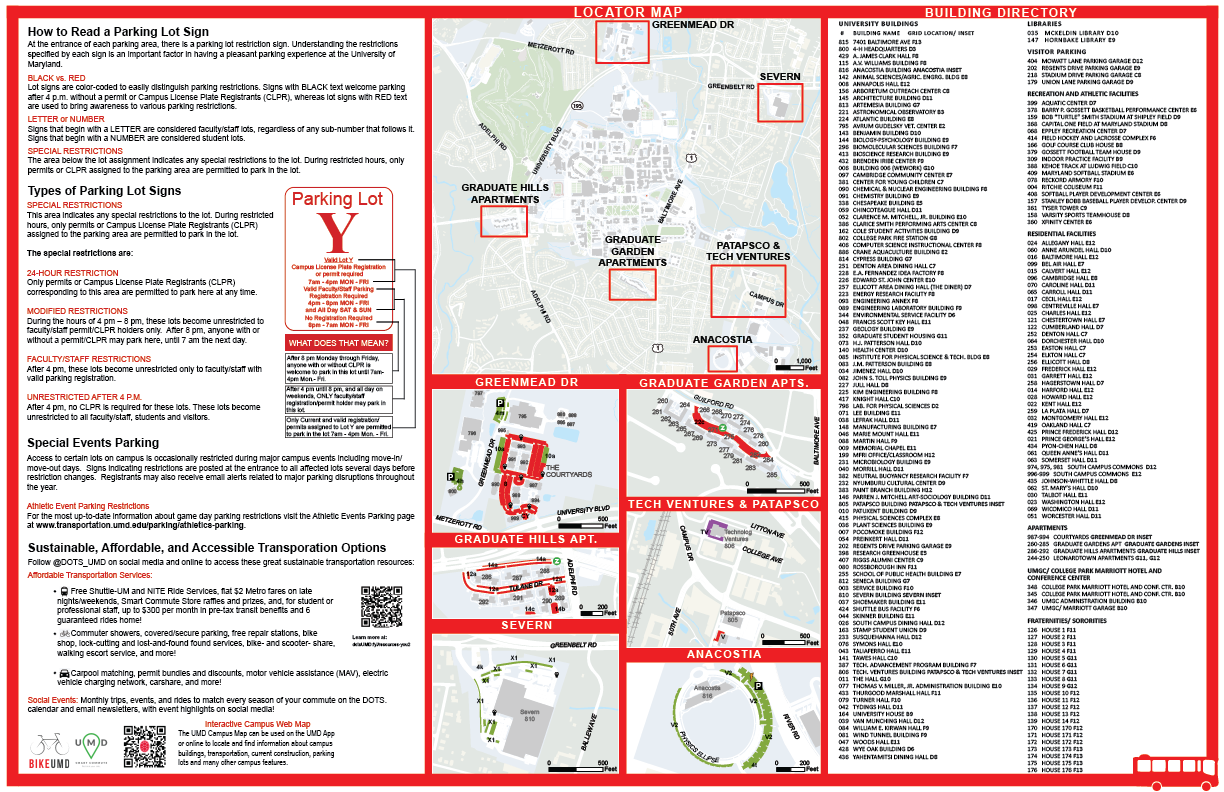 Campus parking map back