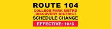 104 Schedule update banner