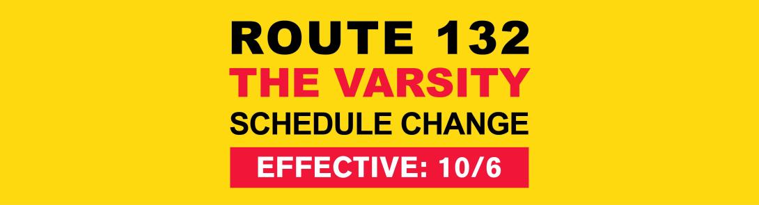 132 schedule change banner